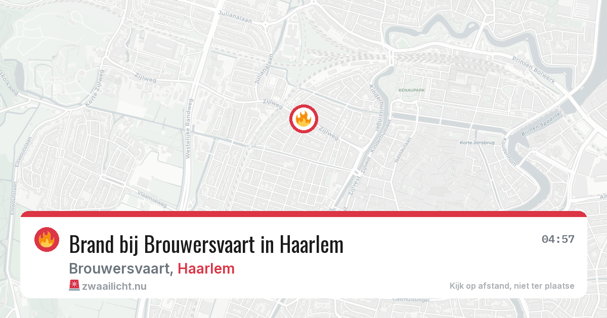 Brand bij Brouwersvaart in Haarlem — 17 jul 2026