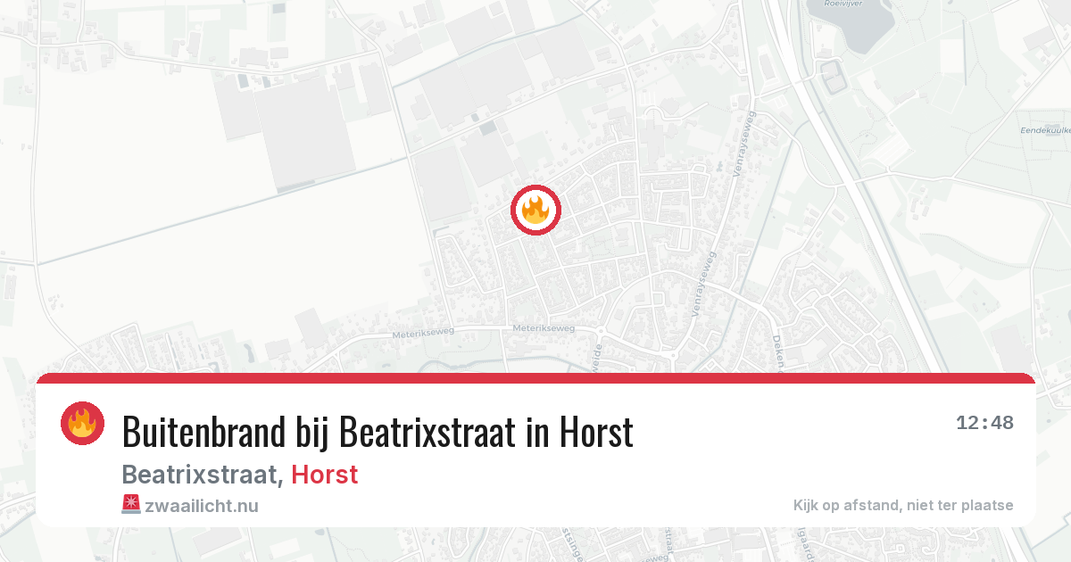 Buitenbrand bij Beatrixstraat in Horst — 20 jul 2026