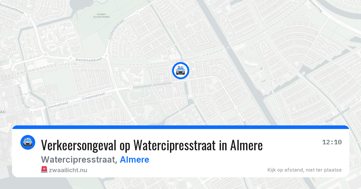 Verkeersongeval op Watercipresstraat in Almere — 20 mei 2026