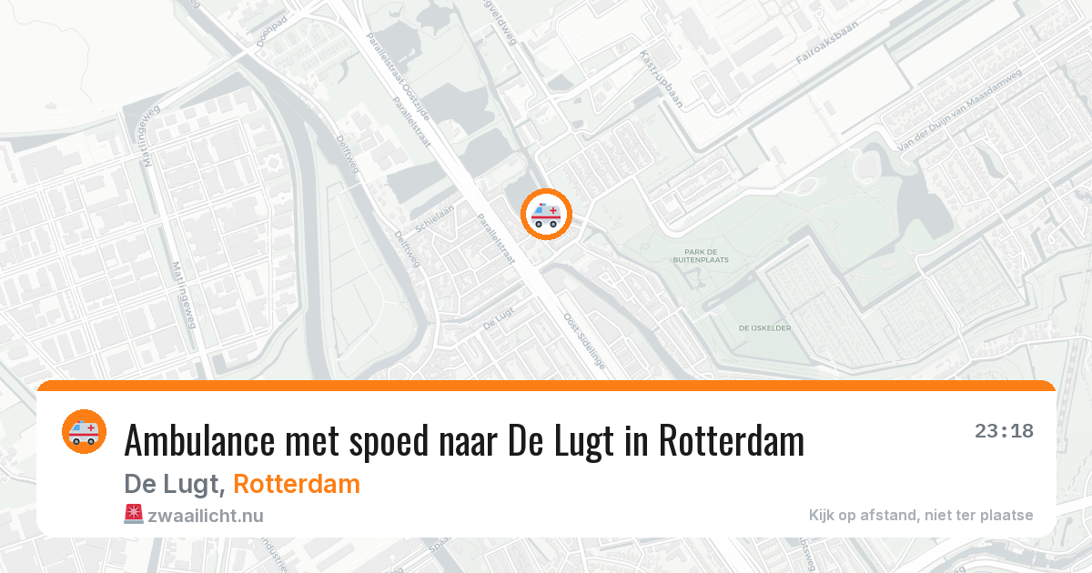 Ambulance met spoed naar De Lugt in Rotterdam — 12 mei 2026