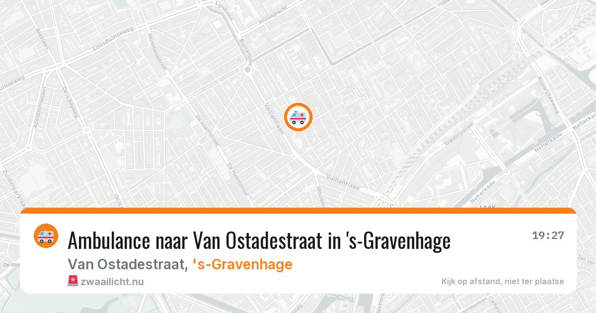 Ambulance naar Van Ostadestraat in 's-Gravenhage — 14 jul 2026
