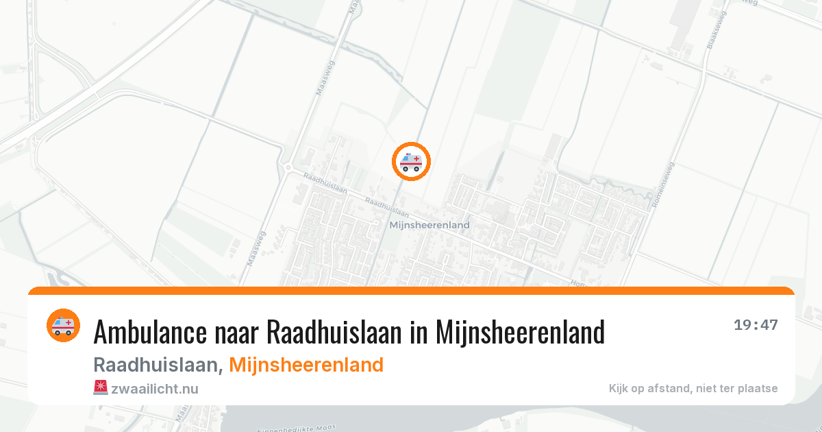 Ambulance naar Raadhuislaan in Mijnsheerenland — 23 jul 2026