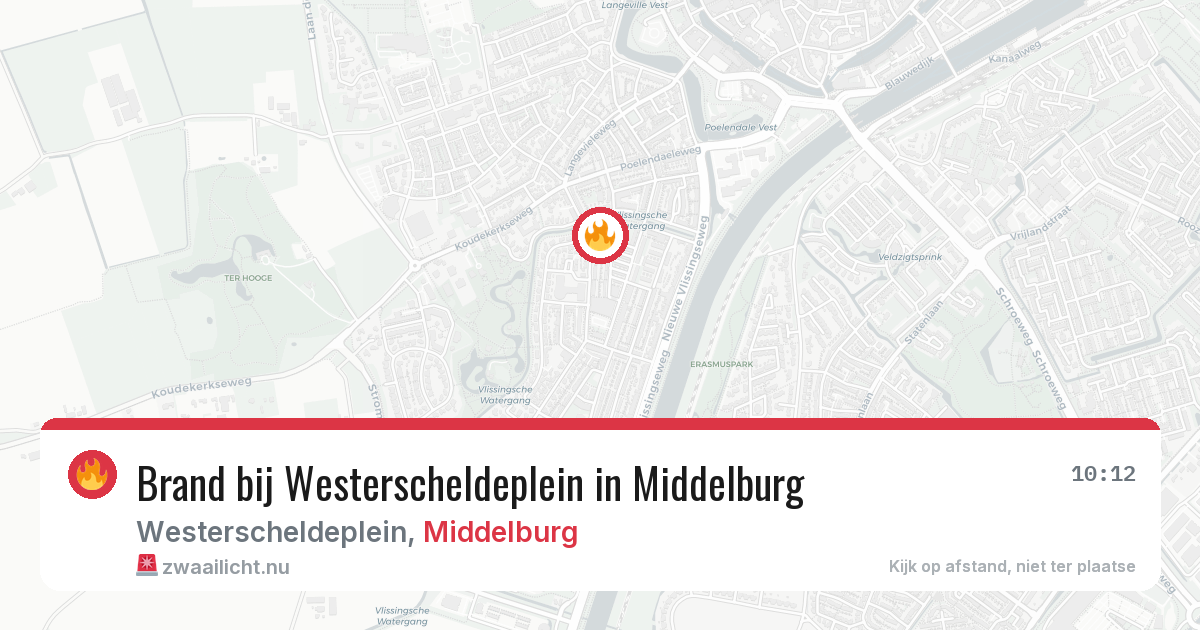 Brand bij Westerscheldeplein in Middelburg — 13 mei 2026