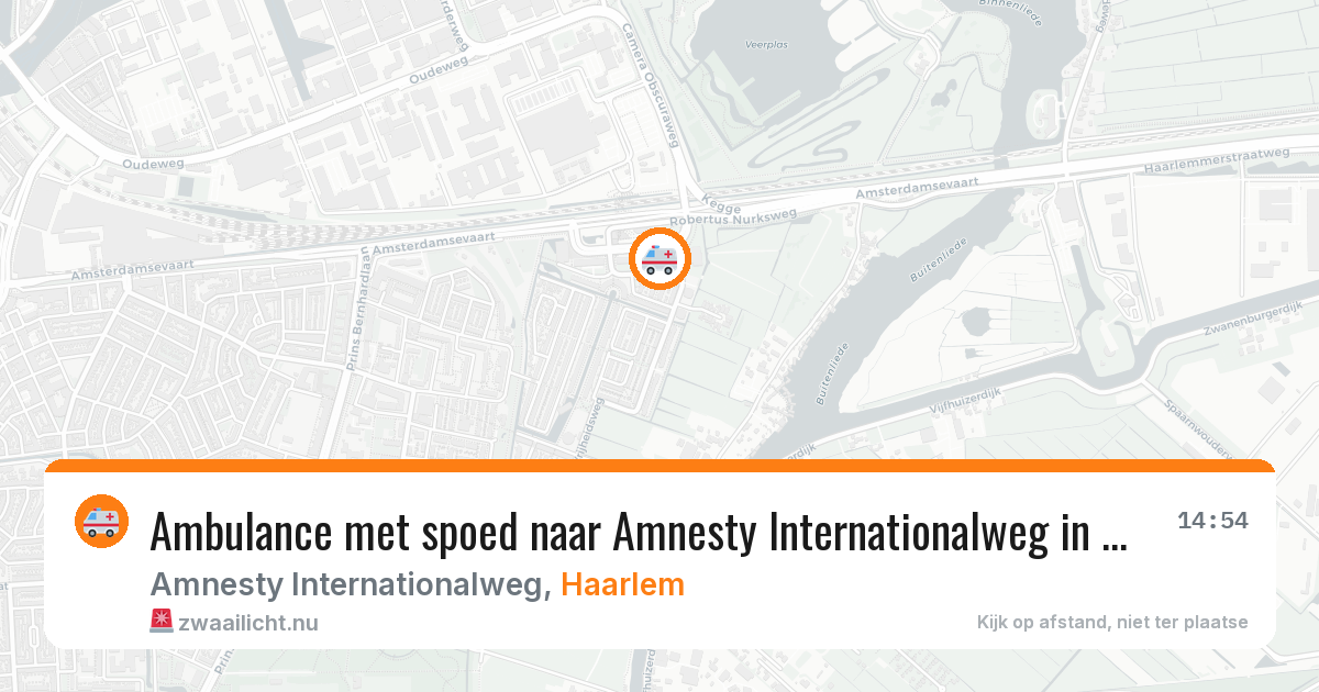 Ambulance met spoed naar Amnesty Internationalweg in Haarlem — 21 mrt 2026