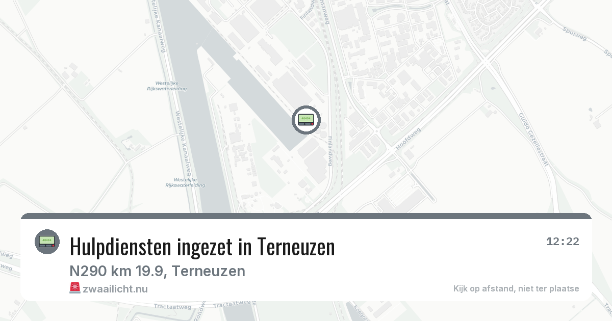 Hulpdiensten ingezet in Terneuzen — 25 jul 2026 | 🚨 Zwaailicht.nu