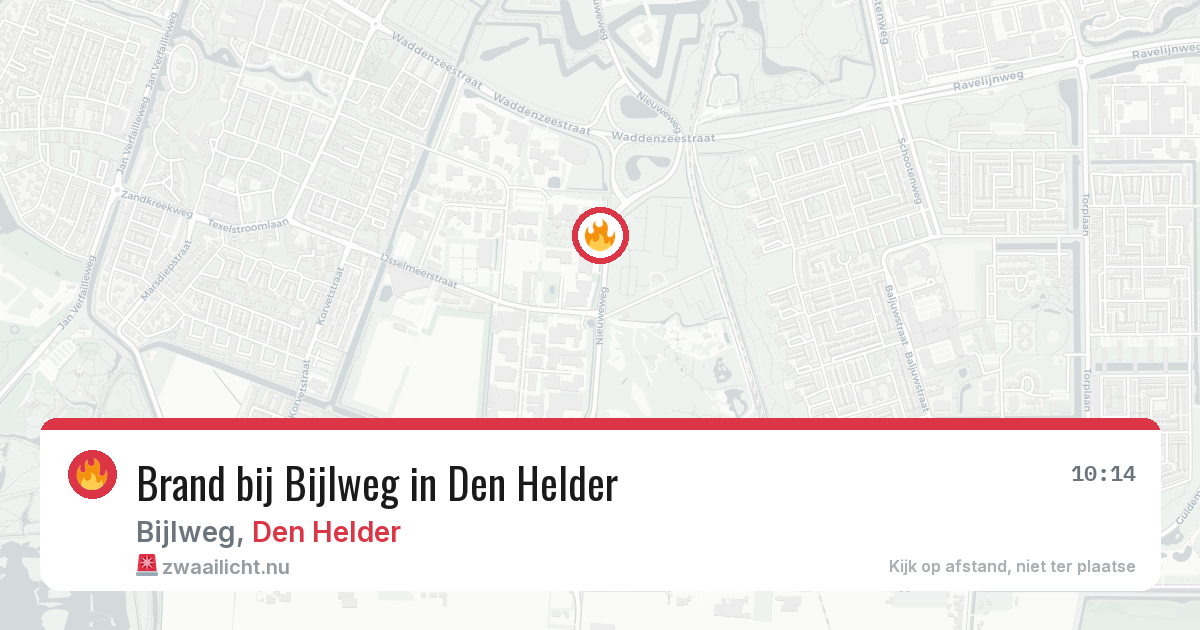 Brand bij Bijlweg in Den Helder — 23 jul 2026