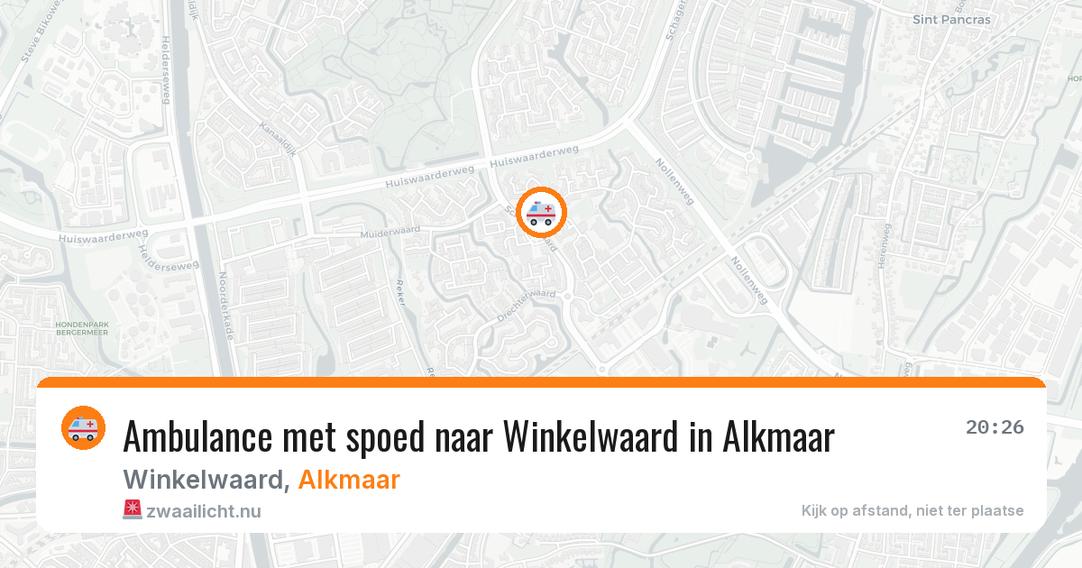 Ambulance met spoed naar Winkelwaard in Alkmaar — 22 jul 2026