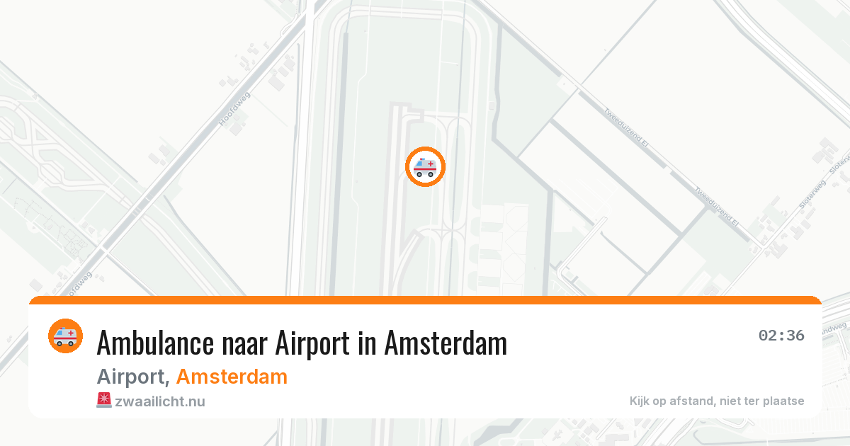 Ambulance naar Airport in Amsterdam — 27 jul 2026