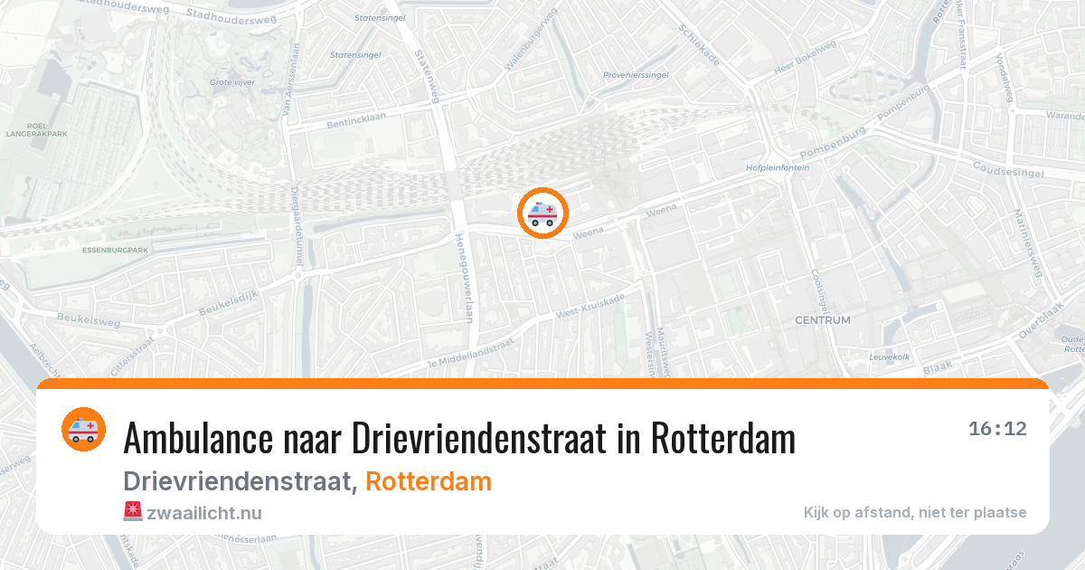 Ambulance naar Drievriendenstraat in Rotterdam — 11 jul 2026
