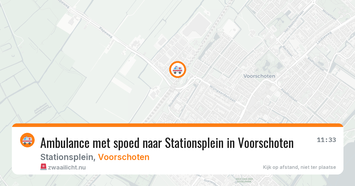 Ambulance met spoed naar Stationsplein in Voorschoten — 31 mrt 2026