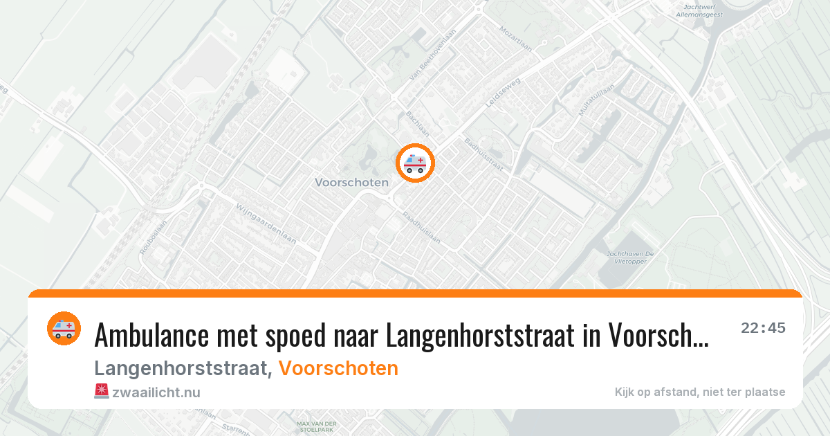 Ambulance met spoed naar Langenhorststraat in Voorschoten — 4 mrt 2026