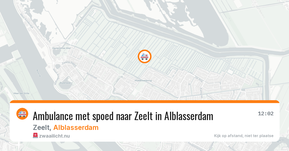 Ambulance met spoed naar Zeelt in Alblasserdam — 24 jul 2026