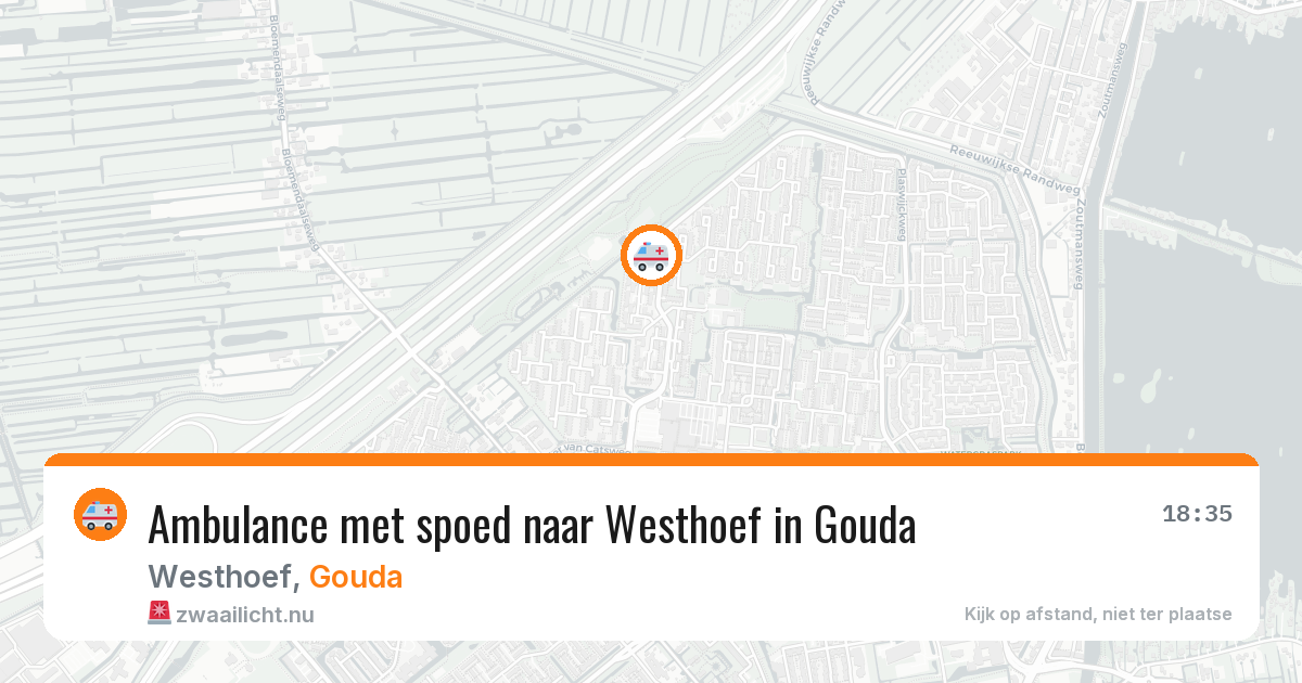 Ambulance met spoed naar Westhoef in Gouda — 23 jul 2026