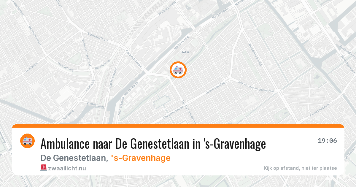 Ambulance naar De Genestetlaan in 's-Gravenhage — 10 jul 2026