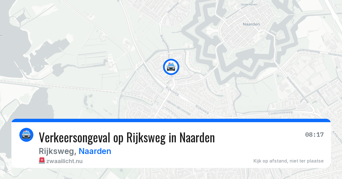 Verkeersongeval op Rijksweg in Naarden — 17 jun 2026