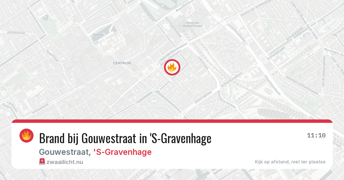 Brand bij Gouwestraat in 'S-Gravenhage — 13 jul 2026
