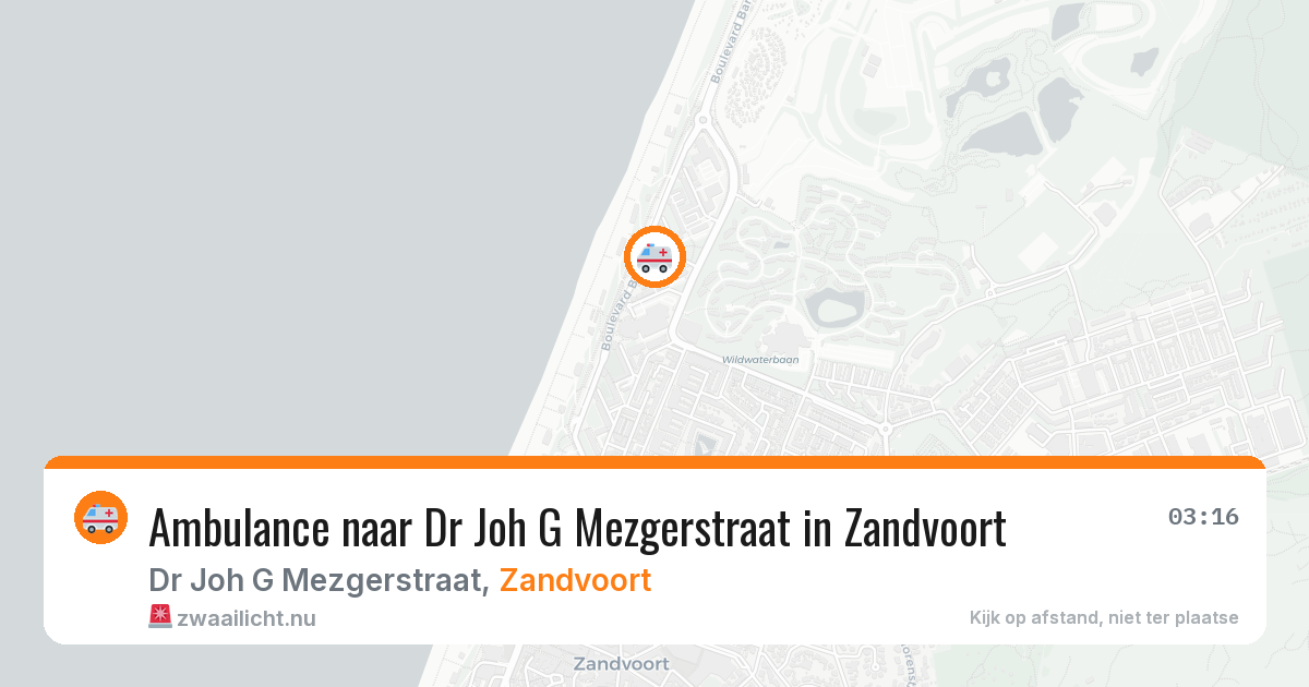 Ambulance naar Dr Joh G Mezgerstraat in Zandvoort — 23 jul 2026