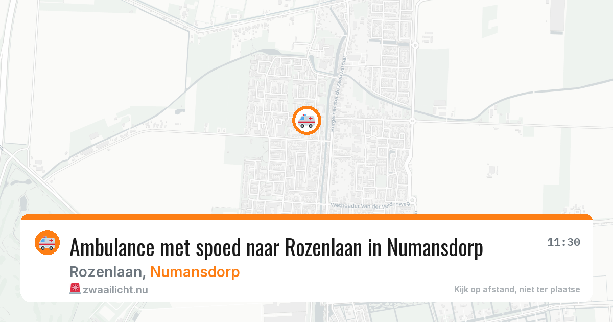 Ambulance met spoed naar Rozenlaan in Numansdorp — 18 jan 2026