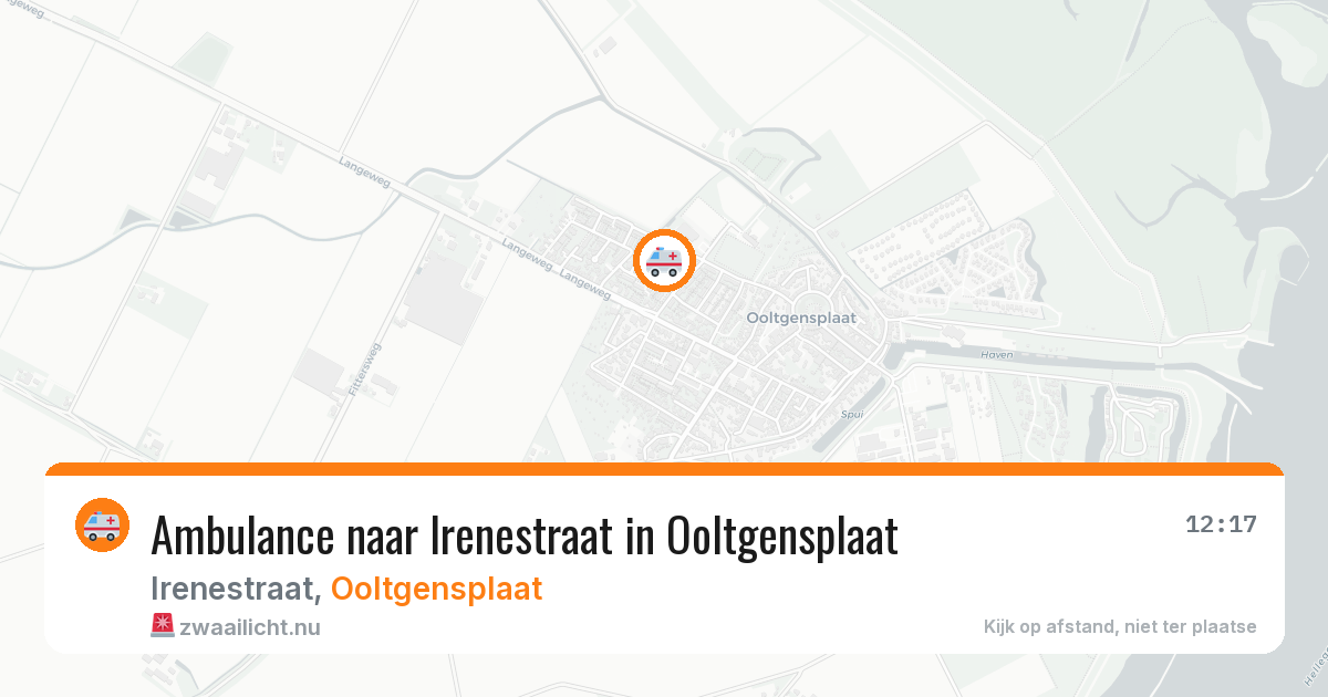 Ambulance naar Irenestraat in Ooltgensplaat — 15 jul 2026