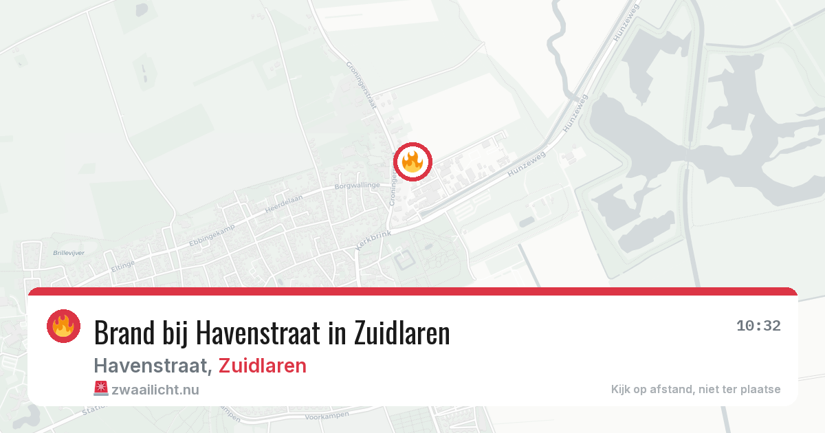 Brand bij Havenstraat in Zuidlaren — 19 mrt 2026