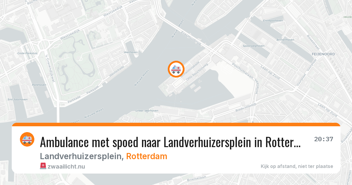Ambulance met spoed naar Landverhuizersplein in Rotterdam — 31 mei 2026