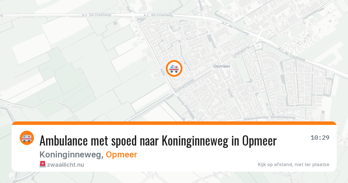 Ambulance met spoed naar Koninginneweg in Opmeer — 30 mei 2026