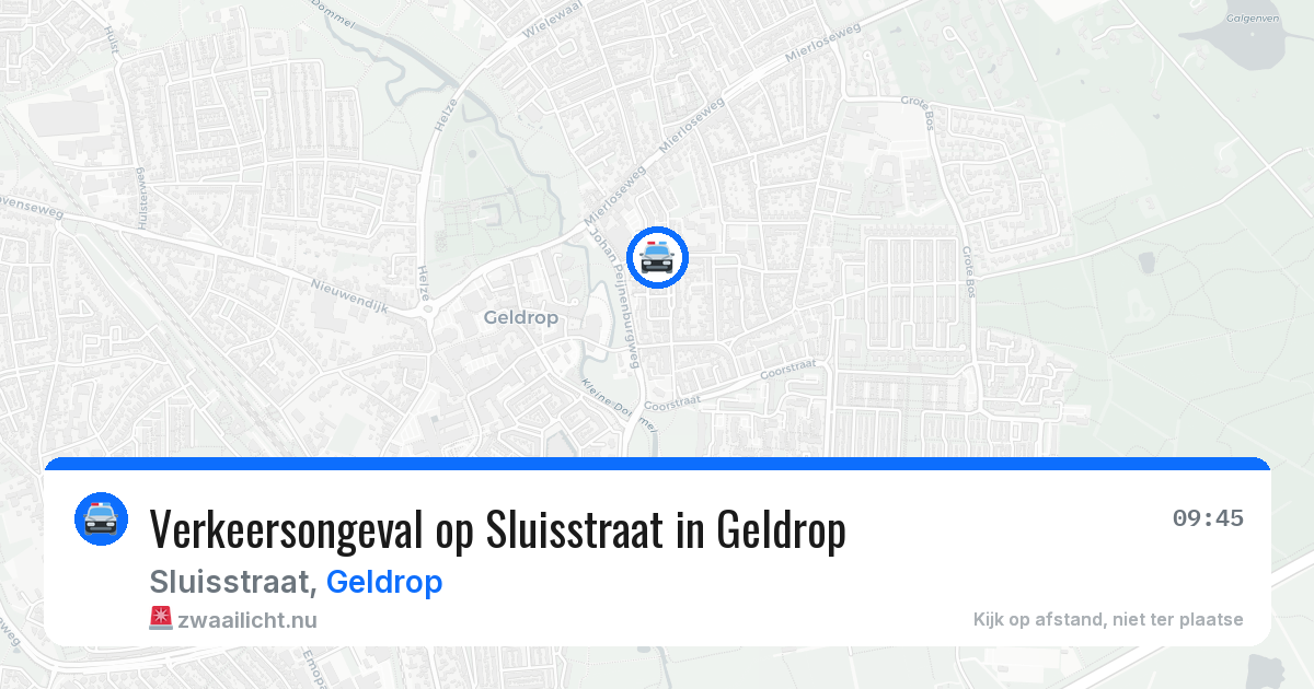 Verkeersongeval op Sluisstraat in Geldrop — 7 mei 2026