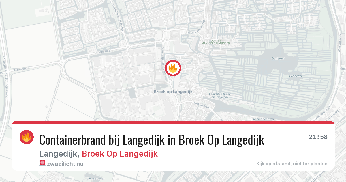 Containerbrand bij Langedijk in Broek Op Langedijk — 24 mei 2026