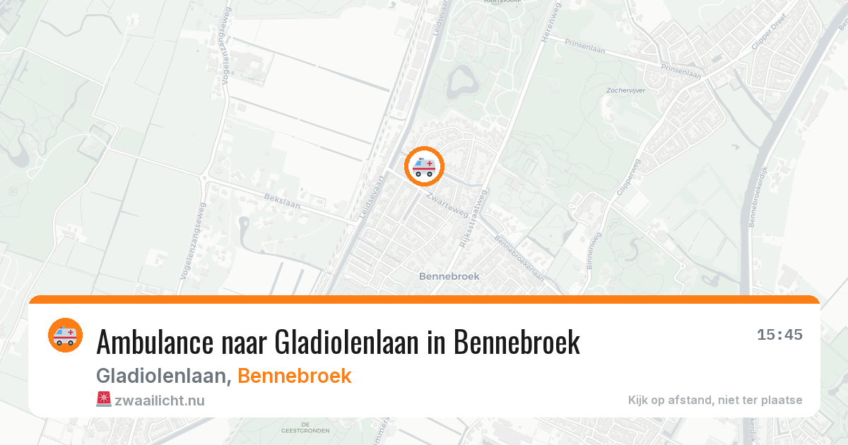 Ambulance naar Gladiolenlaan in Bennebroek — 1 jun 2026