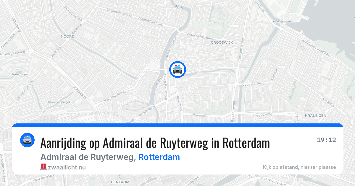 Aanrijding op Admiraal de Ruyterweg in Rotterdam — 25 mei 2026
