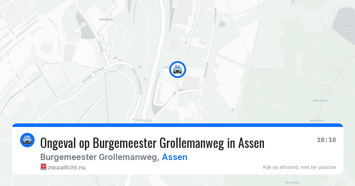 Ongeval op Burgemeester Grollemanweg in Assen — 18 apr 2026