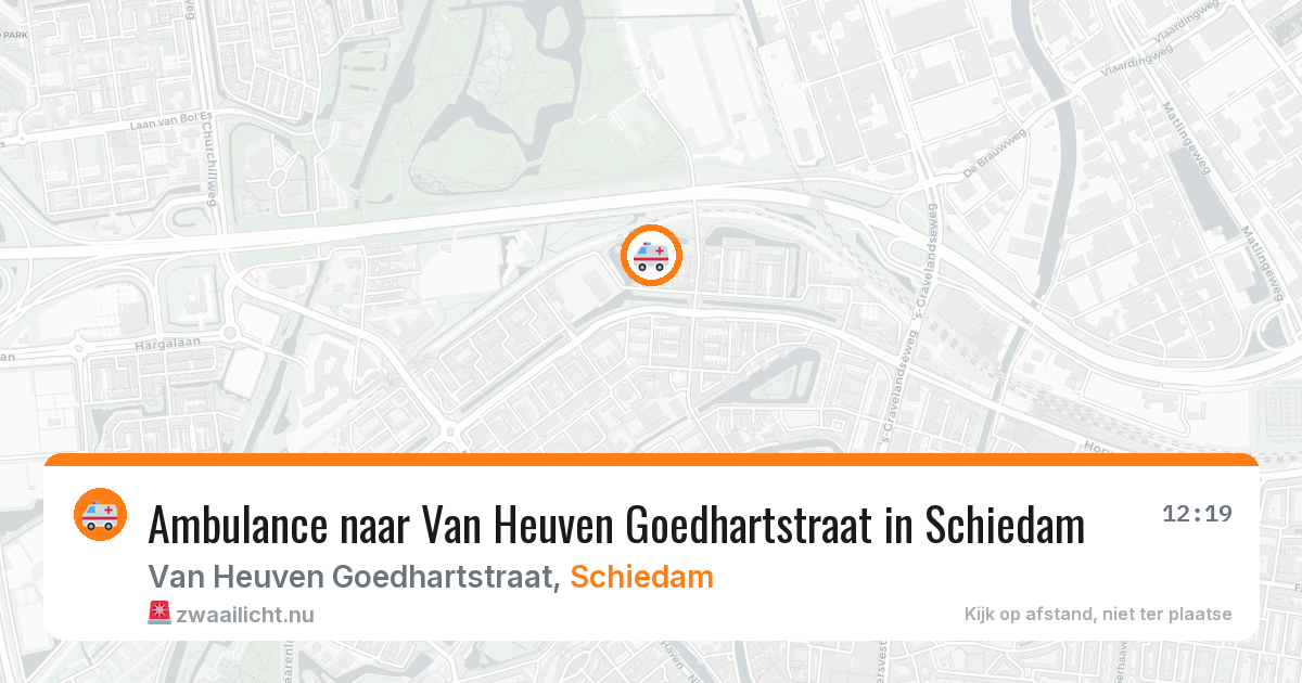 Ambulance naar Van Heuven Goedhartstraat in Schiedam — 24 mei 2026