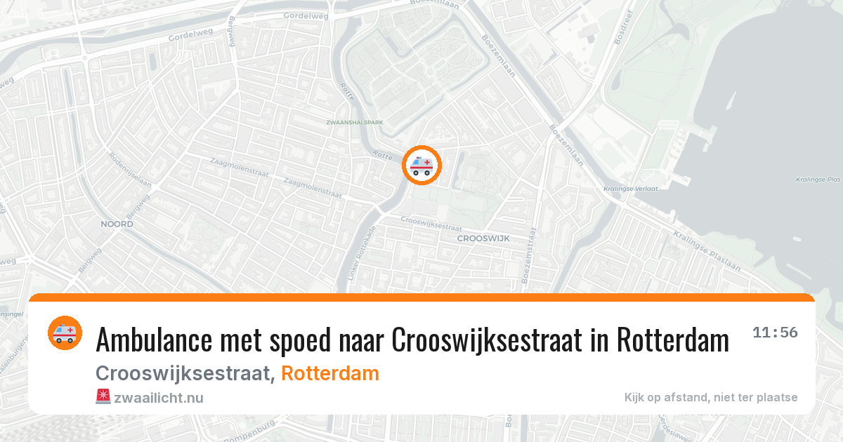 Ambulance met spoed naar Crooswijksestraat in Rotterdam — 22 mrt 2026
