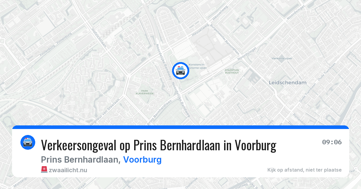 Verkeersongeval op Prins Bernhardlaan in Voorburg — 18 jul 2026