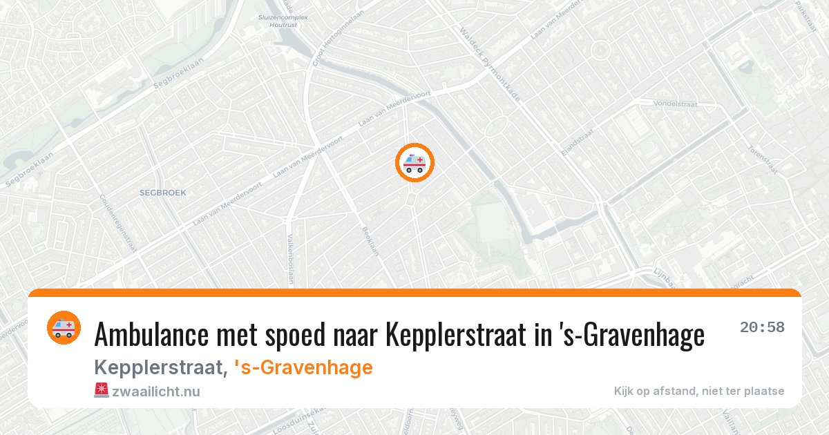 Ambulance met spoed naar Kepplerstraat in 's-Gravenhage — 16 jul 2026