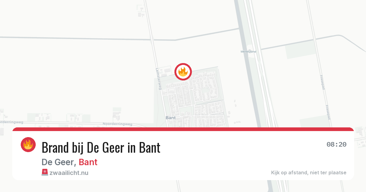 Brand bij De Geer in Bant — 26 feb 2026
