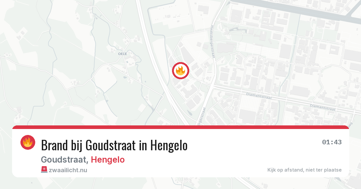 Brand bij Goudstraat in Hengelo — 8 mei 2026