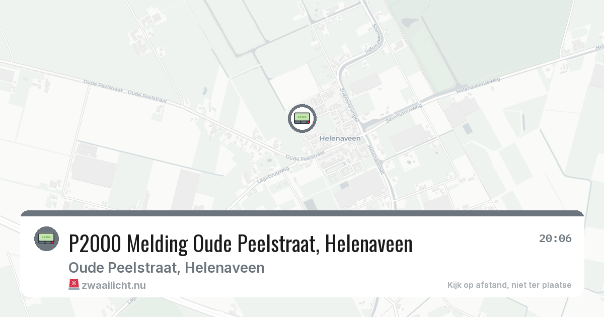 P2000 Melding Oude Peelstraat, Helenaveen — 16 jul 2026