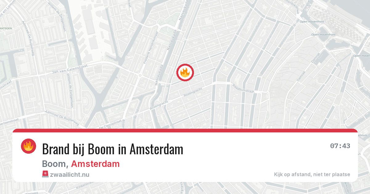 Brand bij Boom in Amsterdam — 12 jul 2026