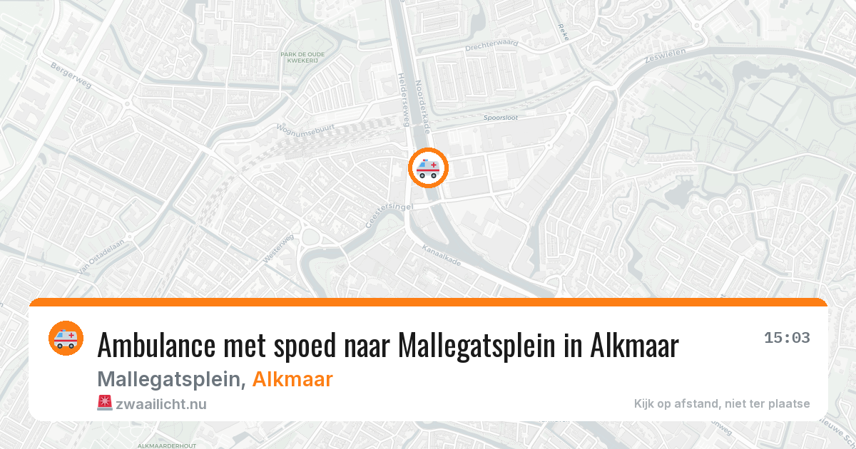 Ambulance met spoed naar Mallegatsplein in Alkmaar — 18 mei 2026