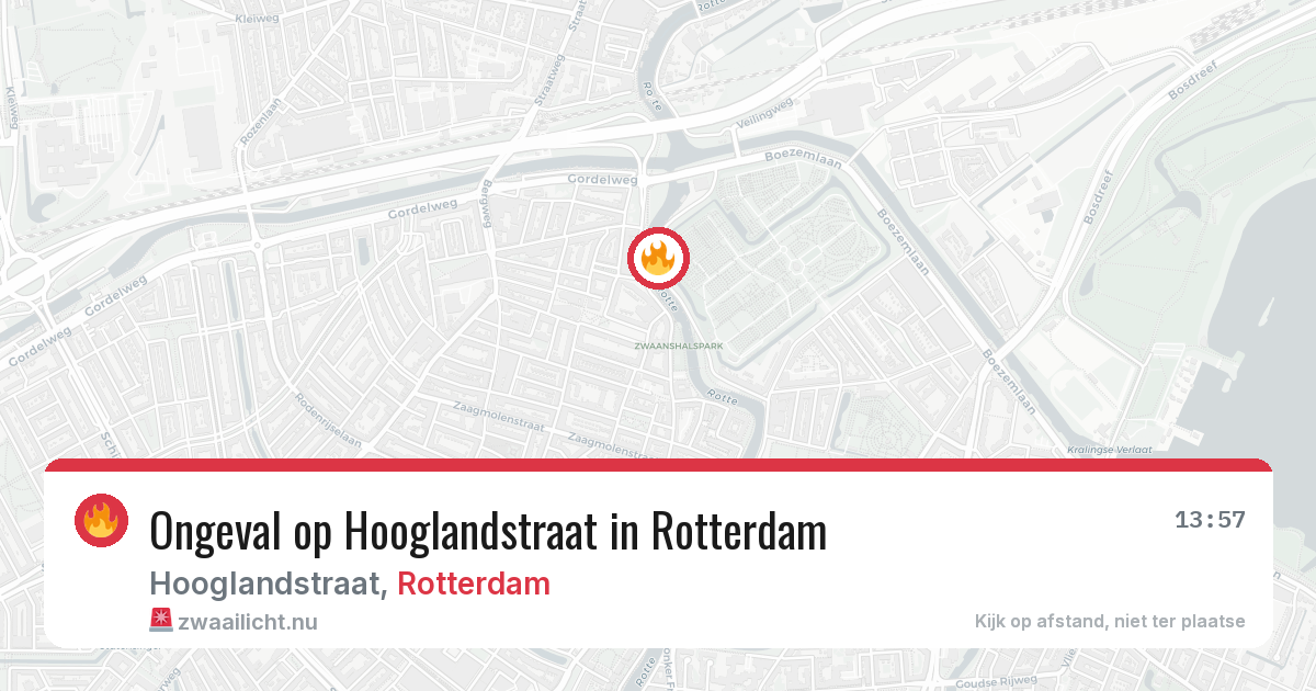 Ongeval op Hooglandstraat in Rotterdam — 1 jun 2026