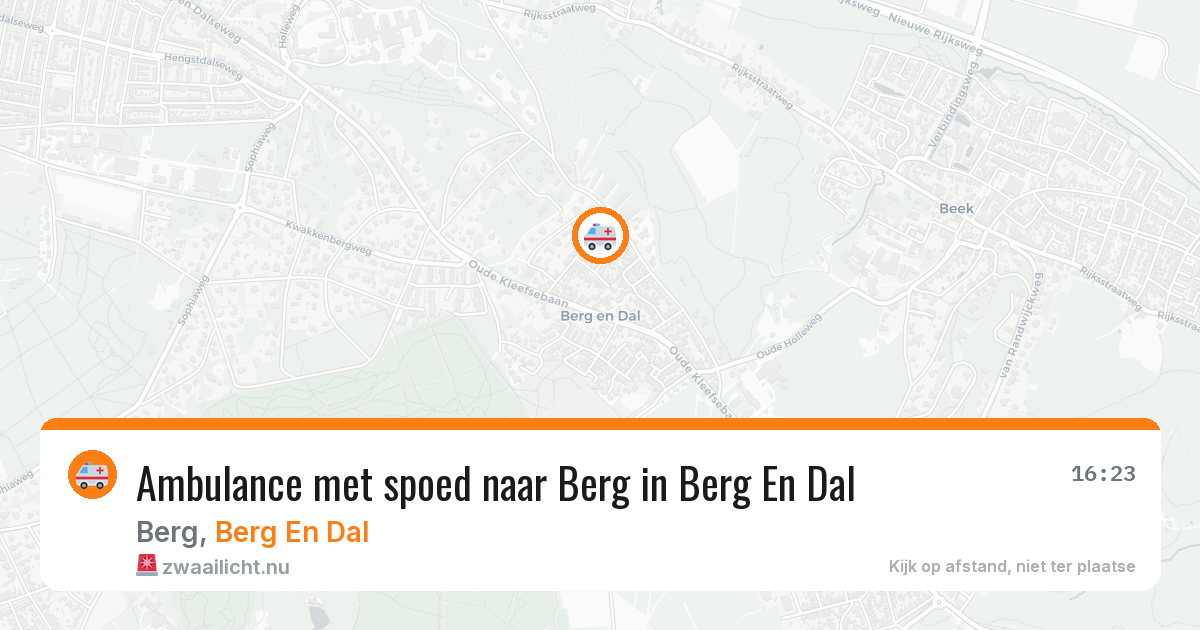 Ambulance met spoed naar Berg in Berg En Dal — 4 feb 2026