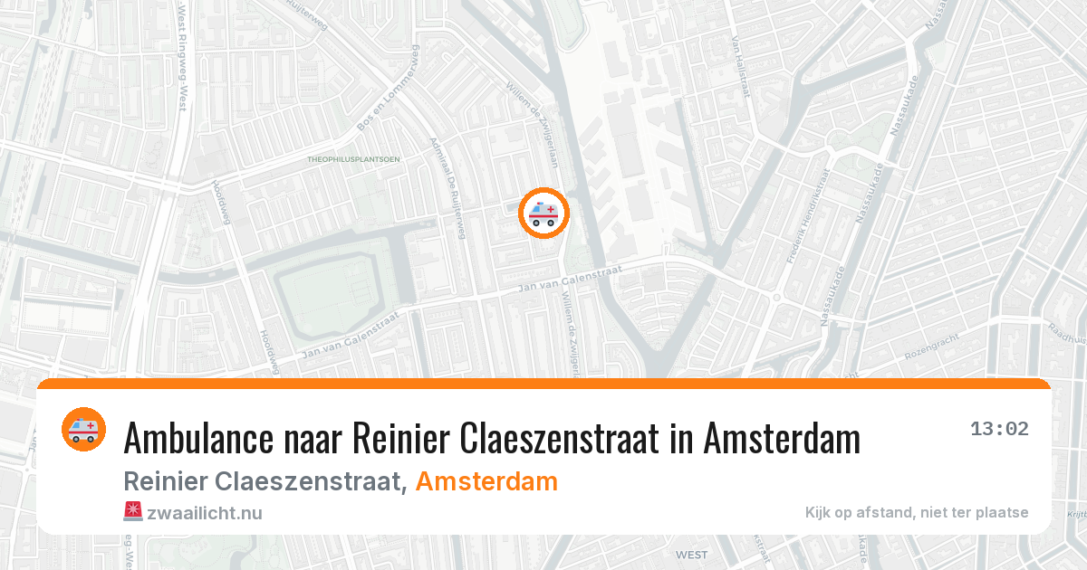 Ambulance naar Reinier Claeszenstraat in Amsterdam — 14 jul 2026