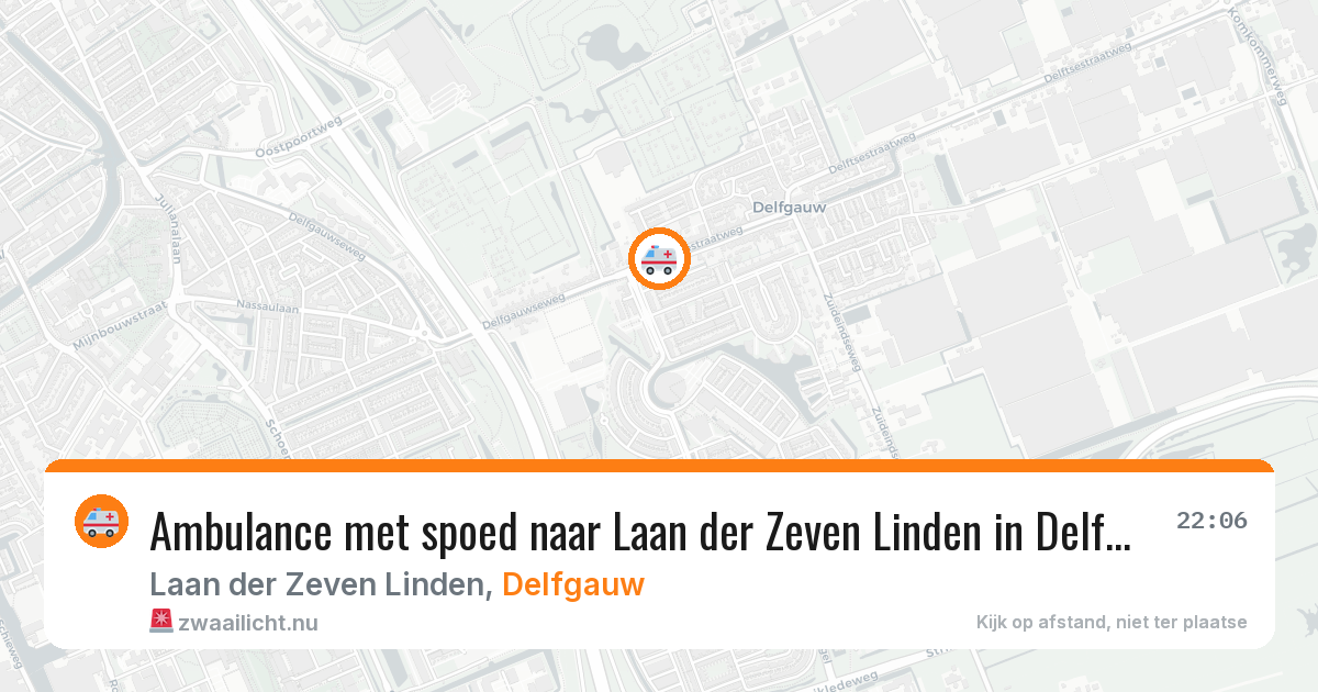 Ambulance met spoed naar Laan der Zeven Linden in Delfgauw — 5 apr 2026