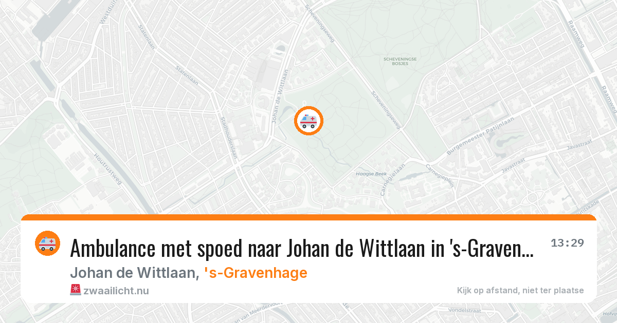 Ambulance met spoed naar Johan de Wittlaan in 's-Gravenhage — 5 jun 2026