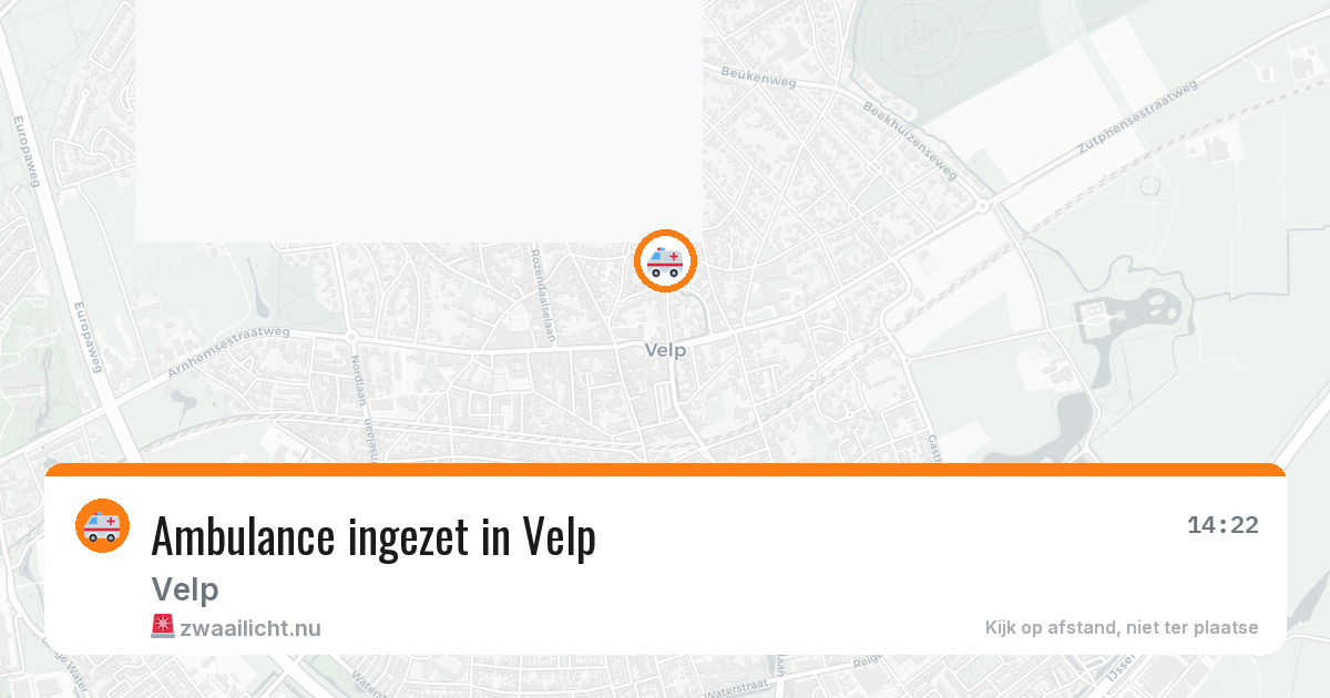 Ambulance ingezet in Velp — 10 jul 2026