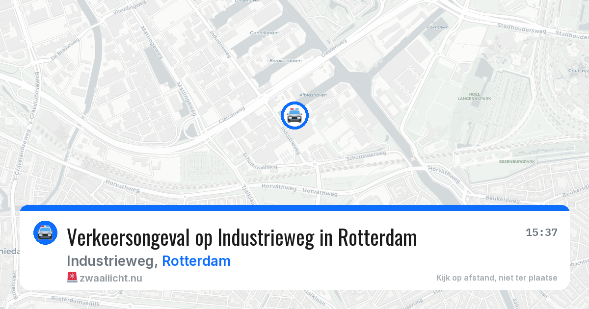 Verkeersongeval op Industrieweg in Rotterdam — 1 mei 2026