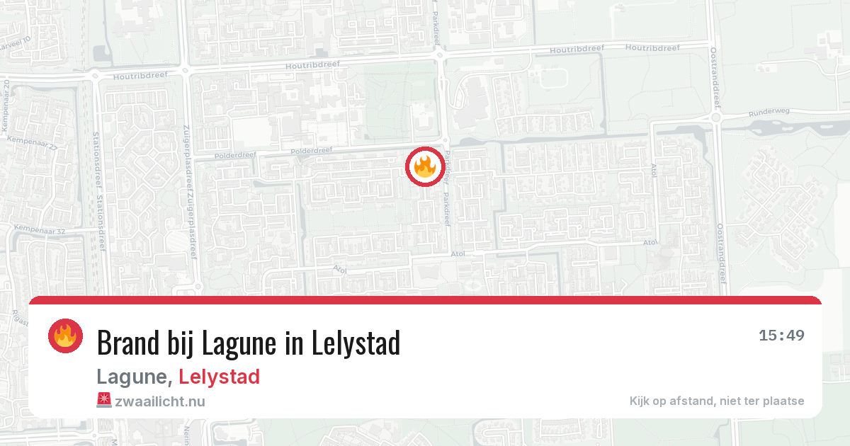 Brand bij Lagune in Lelystad — 12 mei 2026