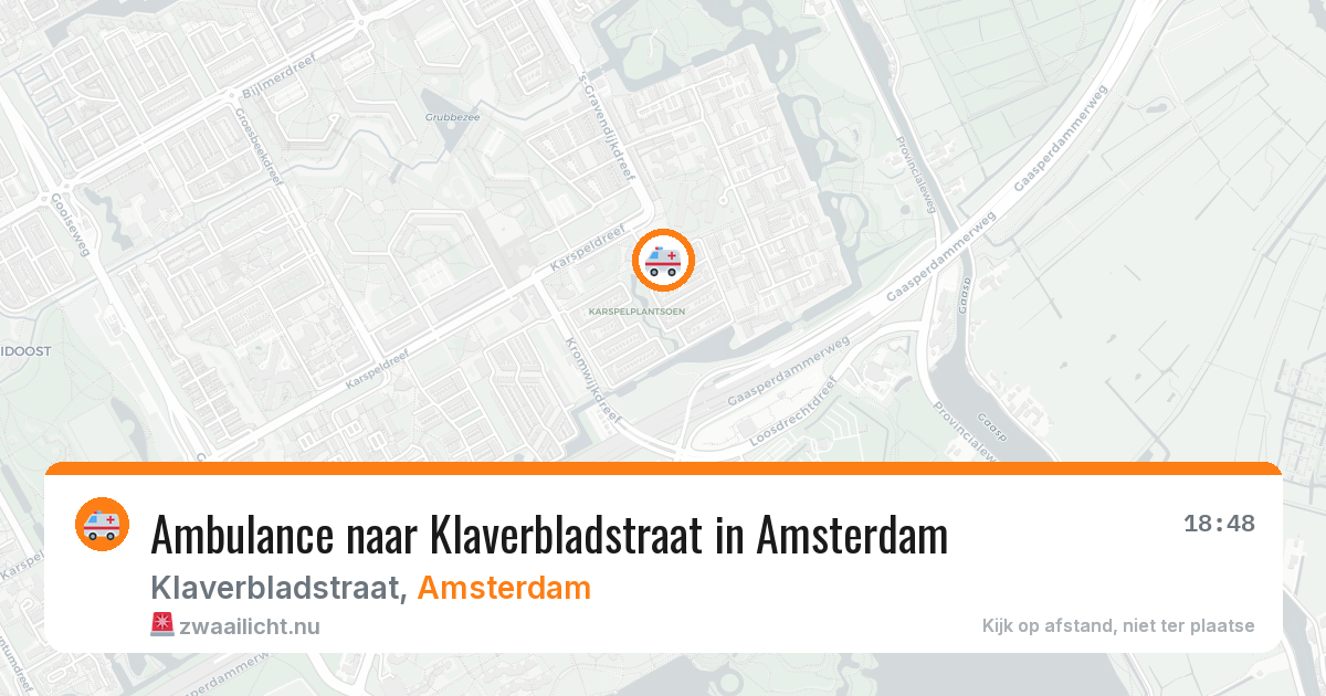 Ambulance naar Klaverbladstraat in Amsterdam — 5 jun 2026