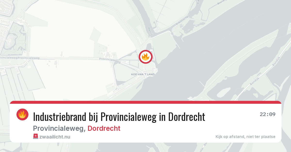 Industriebrand bij Provincialeweg in Dordrecht — 9 mei 2026